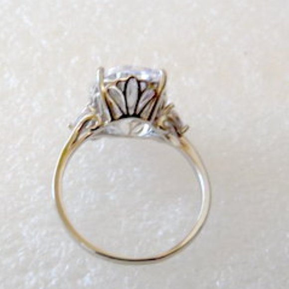 Radiance by Absolute 8.50 ct 3-Stone Oval .925 Sterling silver Ring Size 10-1-/4 - Picture 4 of 5